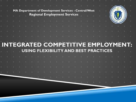 MA Department of Development Services - Central/West