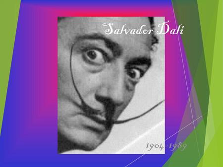 Salvador Dali 1904-1989.