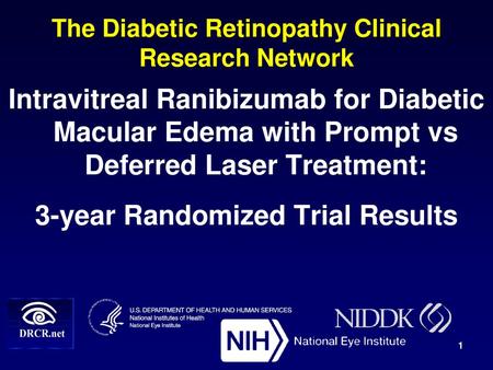 The Diabetic Retinopathy Clinical Research Network