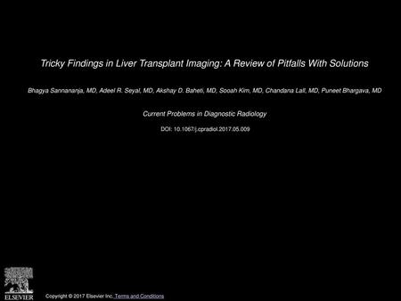 Current Problems in Diagnostic Radiology