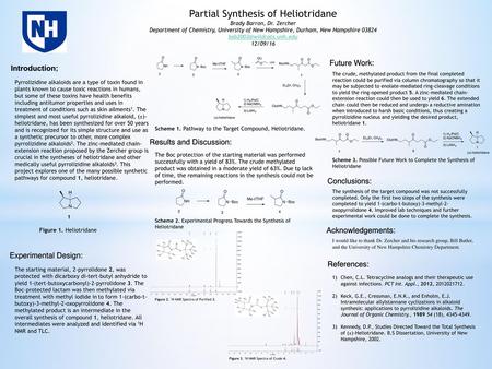 Partial Synthesis of Heliotridane