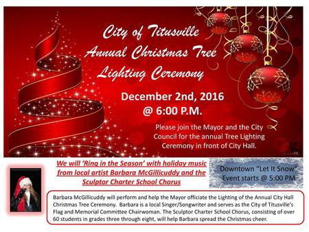 City of Titusville Annual Christmas Tree Lighting Ceremony