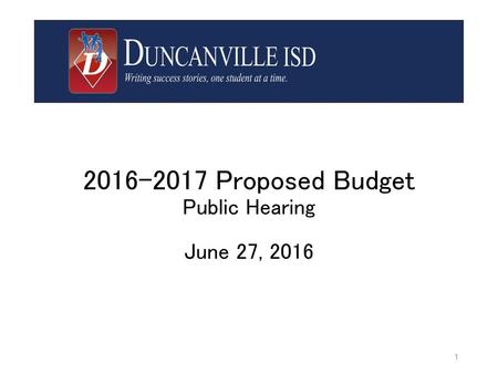 Proposed Budget Public Hearing