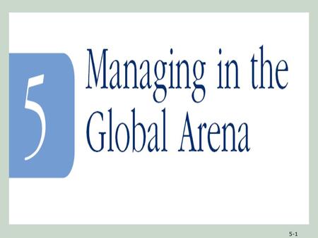 Objectives 1.	An understanding of international management and its importance to modern managers 2.	An understanding of what constitutes a multinational.