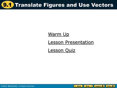 Translate Figures and Use Vectors