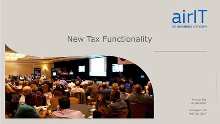 New Tax Functionality Cover example with photo