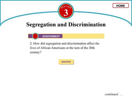 Segregation and Discrimination