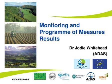 Monitoring and Programme of Measures Results