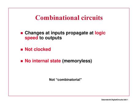 Combinational circuits