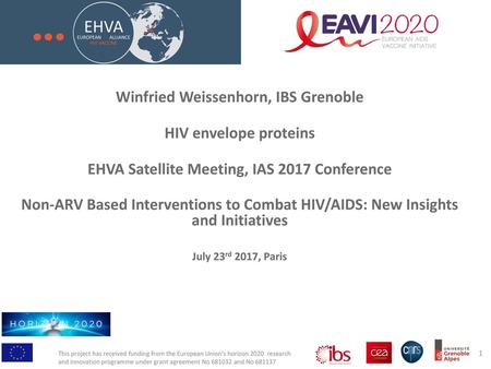 Winfried Weissenhorn, IBS Grenoble HIV envelope proteins