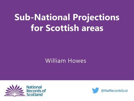 Sub-National Projections for Scottish areas