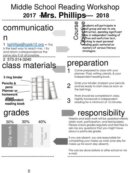 Planner or homework sheet