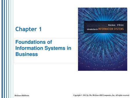 Chapter 1 Foundations of Information Systems in Business.