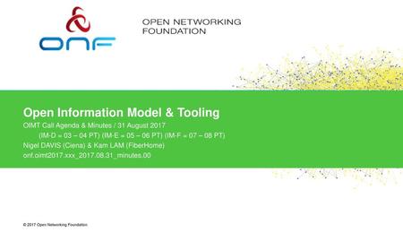 Open Information Model & Tooling