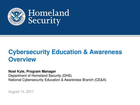 Cybersecurity Education & Awareness Overview