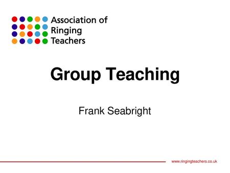 Group Teaching Frank Seabright.