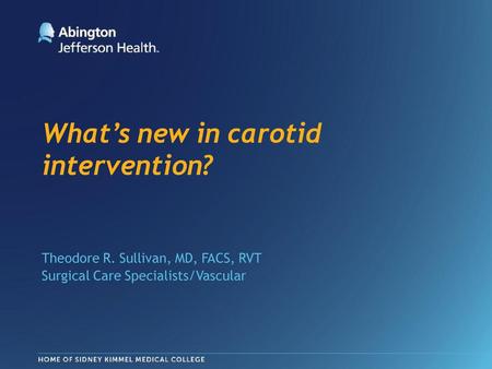 What’s new in carotid intervention?