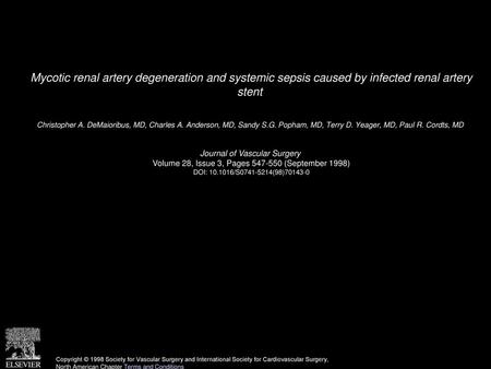 Christopher A. DeMaioribus, MD, Charles A. Anderson, MD, Sandy S. G