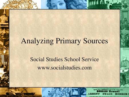 Analyzing Primary Sources