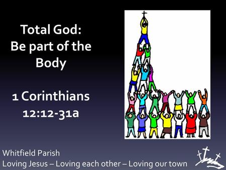 Total God: Be part of the Body 1 Corinthians 12:12-31a