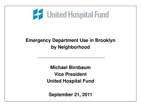 Emergency Department Use in Brooklyn by Neighborhood