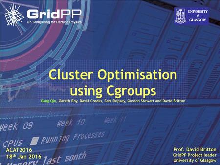 Cluster Optimisation using Cgroups