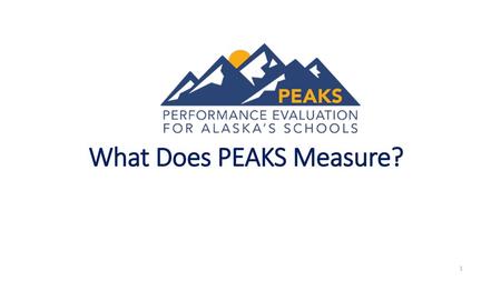 What Does PEAKS Measure?