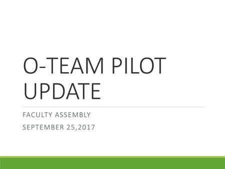 Faculty Assembly September 25,2017