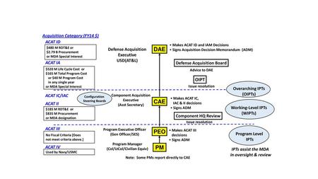 DAE CAE PEO PM OIPT Acquisition Category (FY14 $) ACAT ID