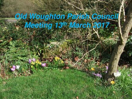 Old Woughton Parish Council Meeting 13th March 2017