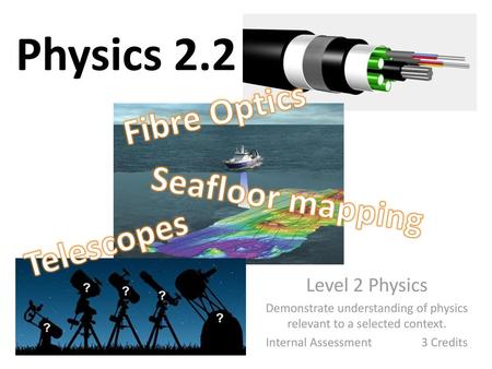 Physics 2.2 Fibre Optics Seafloor mapping Telescopes Level 2 Physics