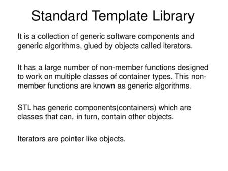 Standard Template Library