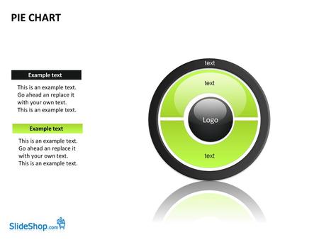 PIE CHART Logo text Example text text text