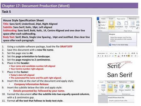 Chapter 17: Document Production (Word)