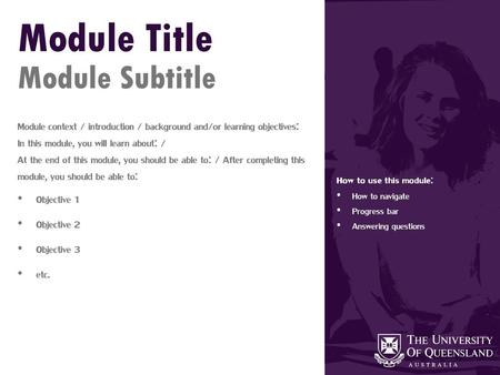 Module Title Module Subtitle