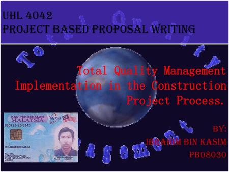 UHL 4042 PROJECT BASED PROPOSAL WRITING