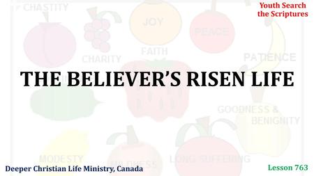 THE BELIEVER’S RISEN LIFE