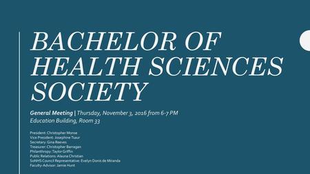 Bachelor of Health Sciences Society