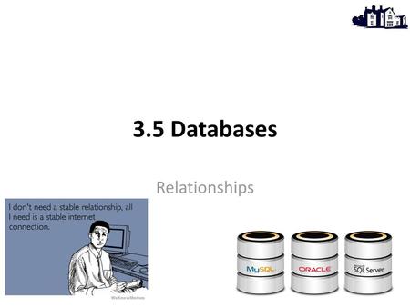 3.5 Databases Relationships.