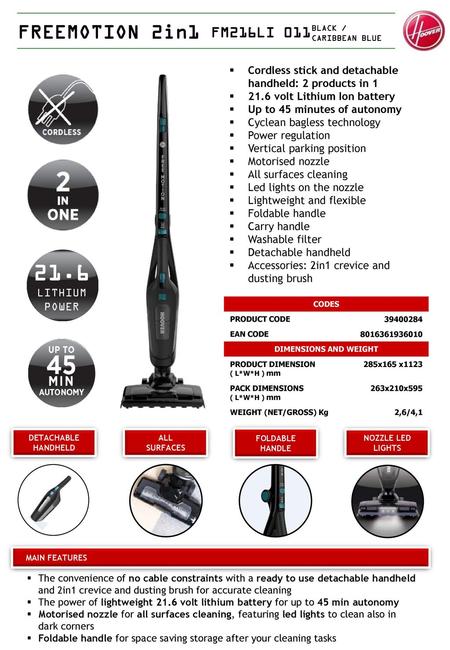 21.6 FREEMOTION 2in1 FM216LI 011 LITHIUM POWER