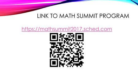 Link to math summit program