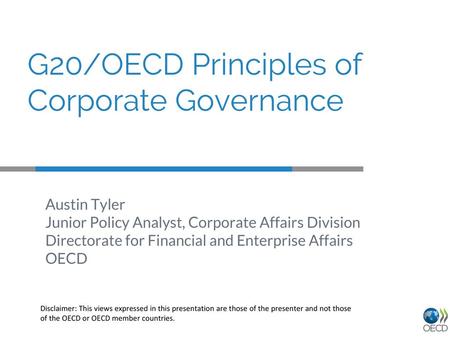 G20/OECD Principles of Corporate Governance