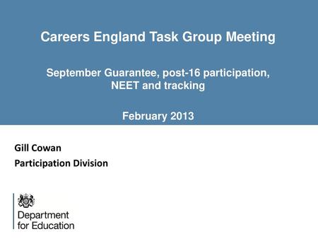 Careers England Task Group Meeting