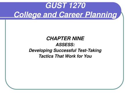 GUST 1270 College and Career Planning