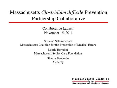 Collaborative Launch November 15, 2011 Susanne Salem-Schatz