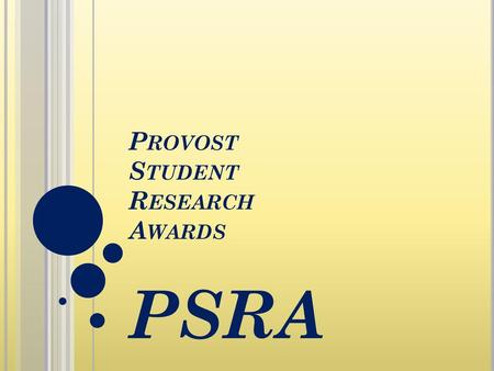 Provost Student Research Awards