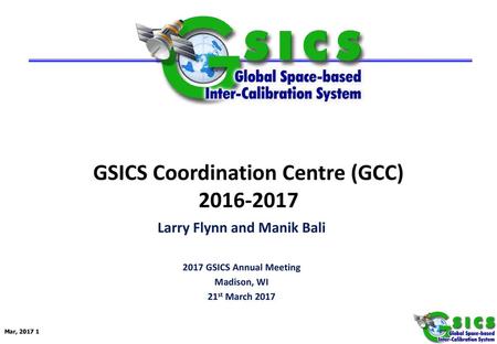 GSICS Coordination Centre (GCC)