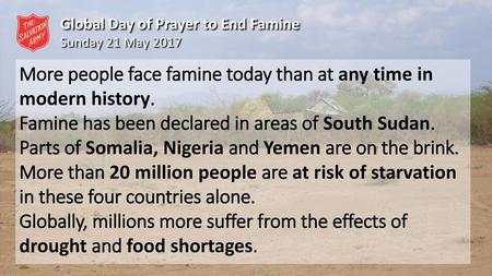 More people face famine today than at any time in modern history.