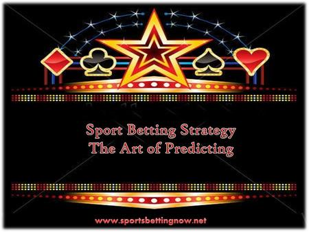 Sport Betting Strategy