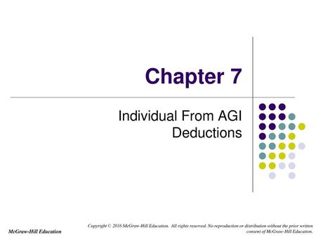 Individual From AGI Deductions